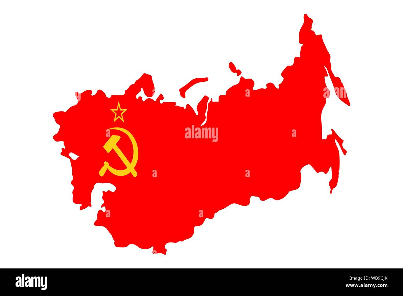 Soviet Union Flag Map