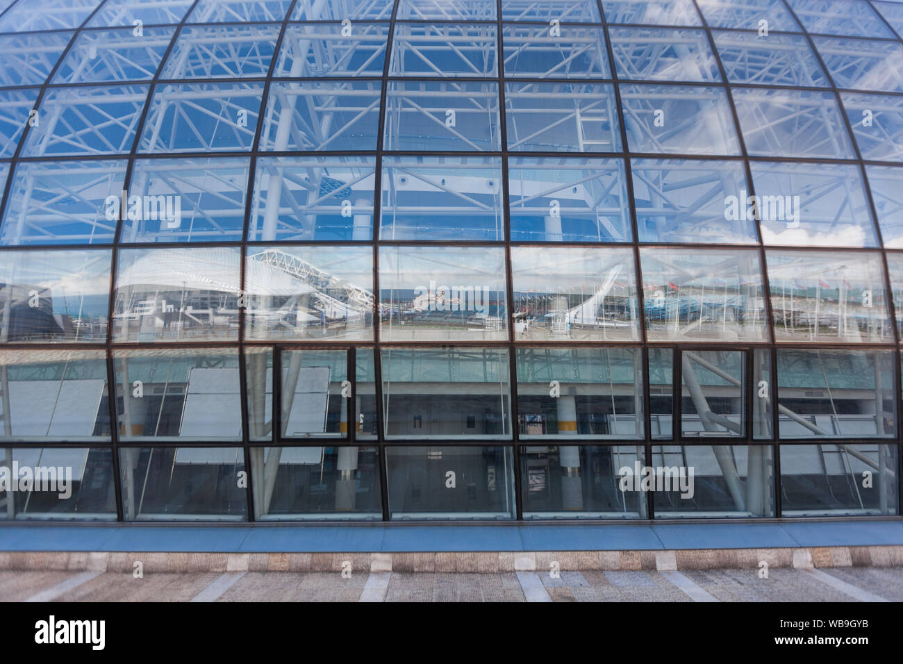 Modern beautiful houses on a background of blue sky Stock Photo - Alamy