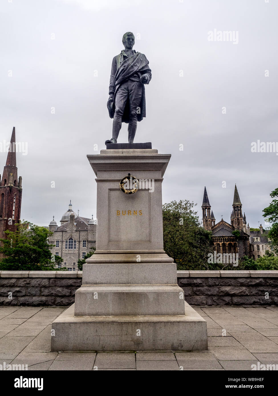 ABERDEEN, SCOTLAND JULY 25Statue of Robert Burns on July 25, 2017 in
