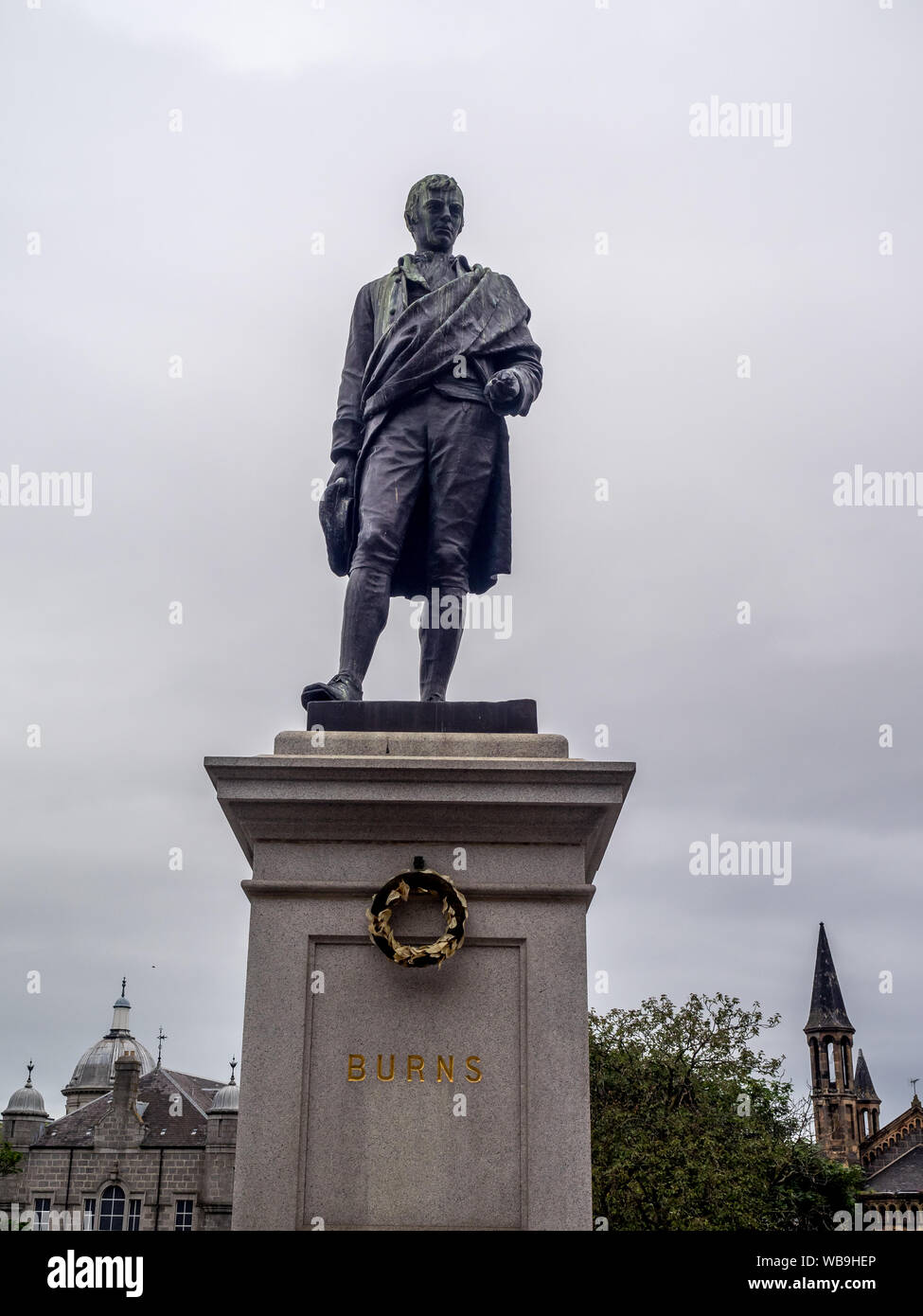 ABERDEEN, SCOTLAND JULY 25Statue of Robert Burns on July 25, 2017 in