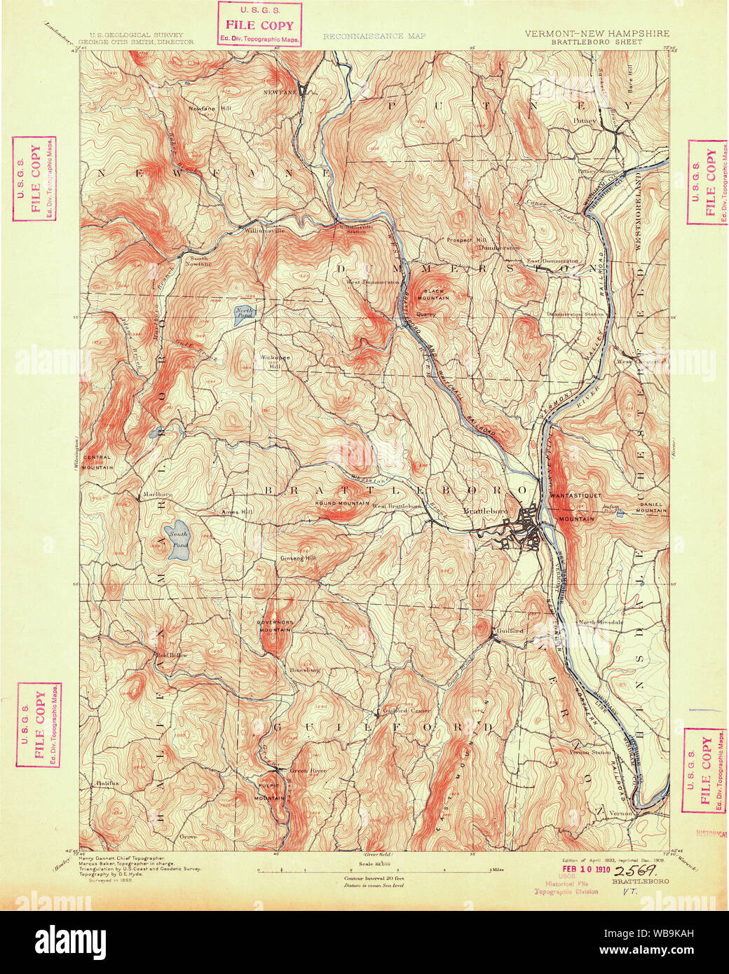 Map of brattleboro hi-res stock photography and images - Alamy