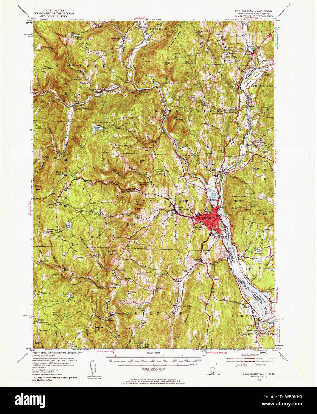 Map of brattleboro hi-res stock photography and images - Alamy