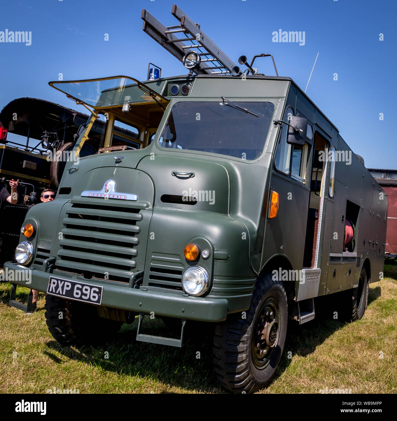 Hellingly, East Sussex UK. 25 Aug 2019. Festival of Transport. Vintage cars, steam engines, a mix of vehicles and entertainments at this bank holiday. Stock Photo