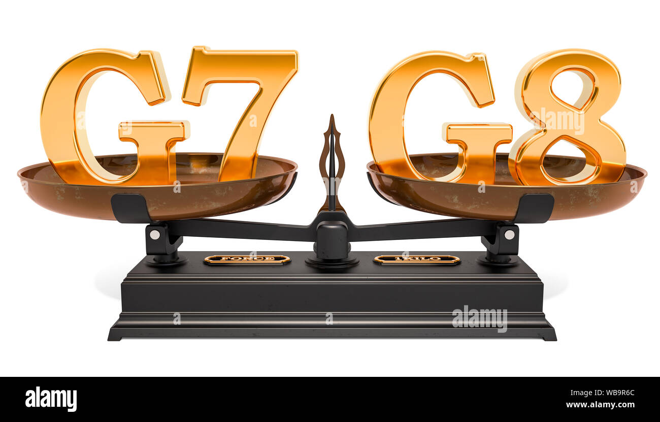 G7 or G8 concept. 3D rendering isolated on white background Stock Photo ...