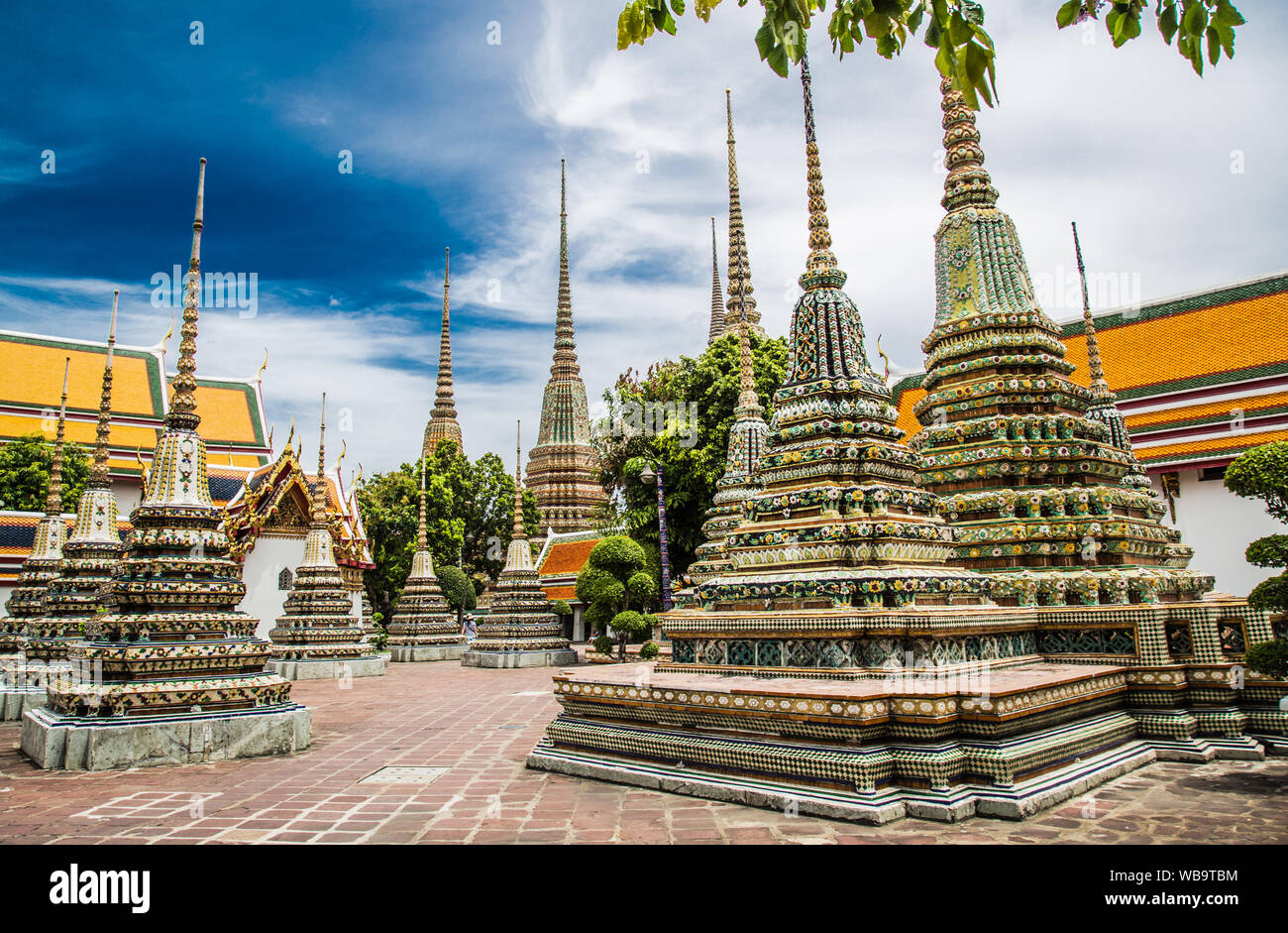 Views of Wat Pho temple in Bangkok Thailand Stock Photo - Alamy