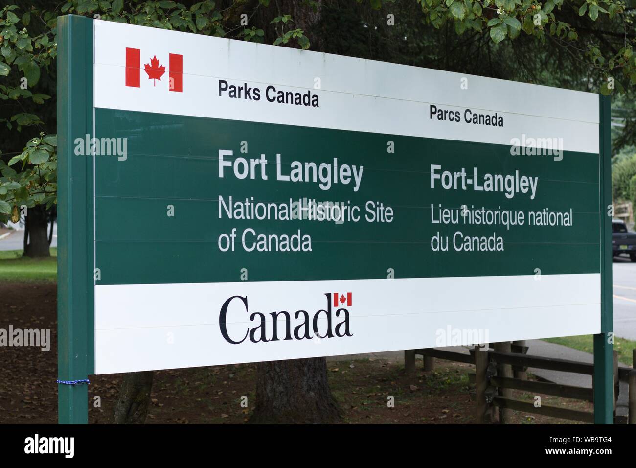 Parks Canada National Historical site Fort Langley Stock Photo