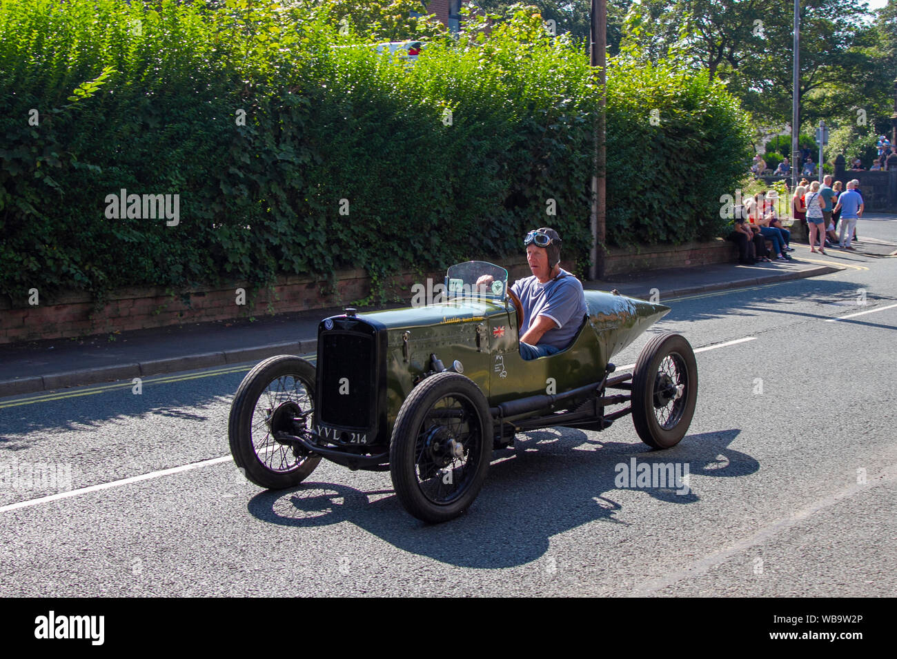 Ormskirk MotorFest event with green 1934 Austin 7 Radco Rocket super