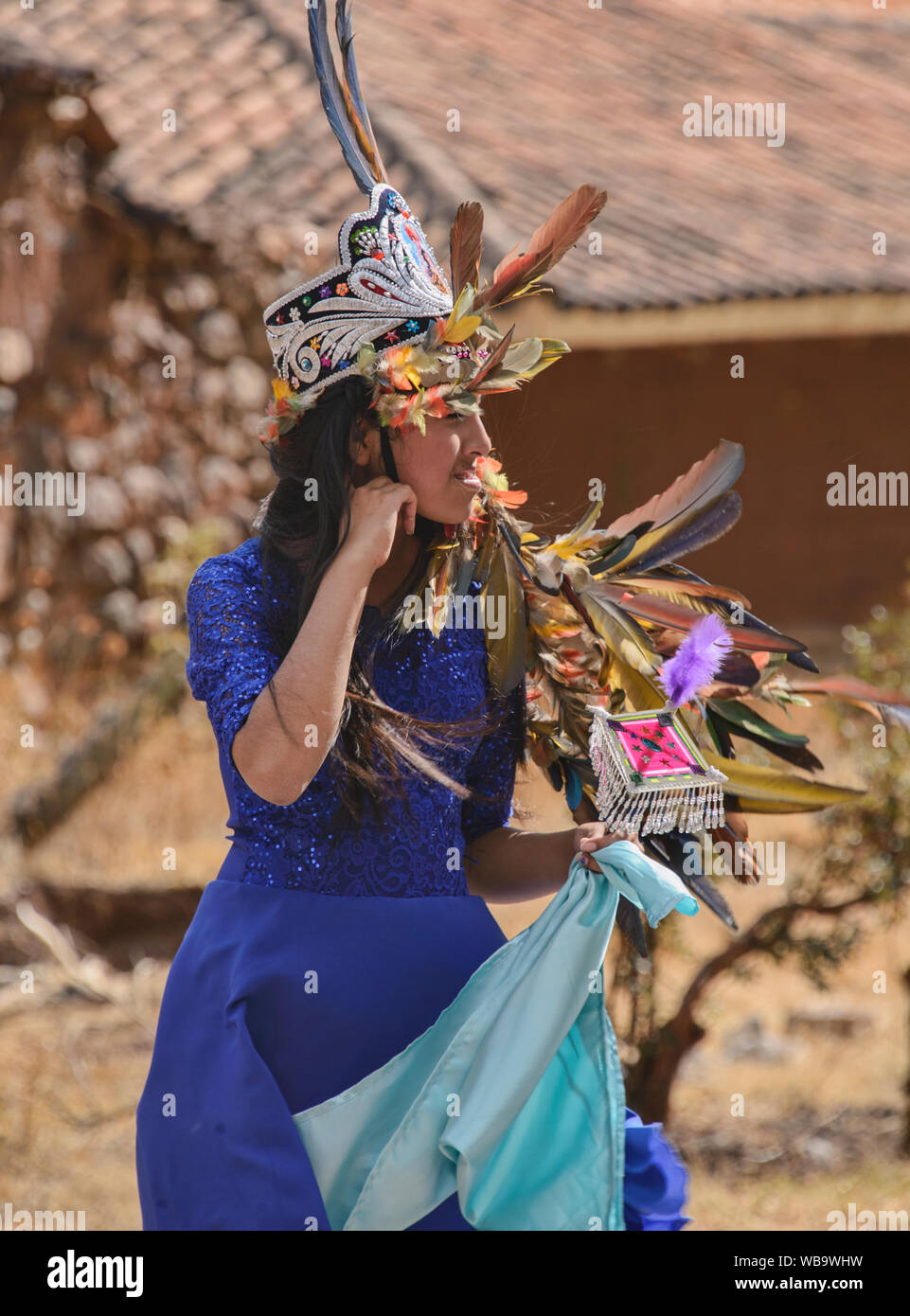 Virgen del Carmen Festival, held in Pisac and Paucartambo, Peru Stock Photo