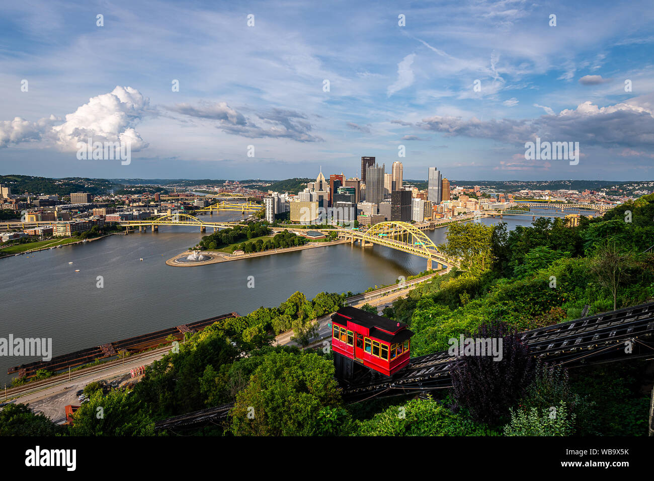 Duquesne Incline at Upper Station Stock Photo