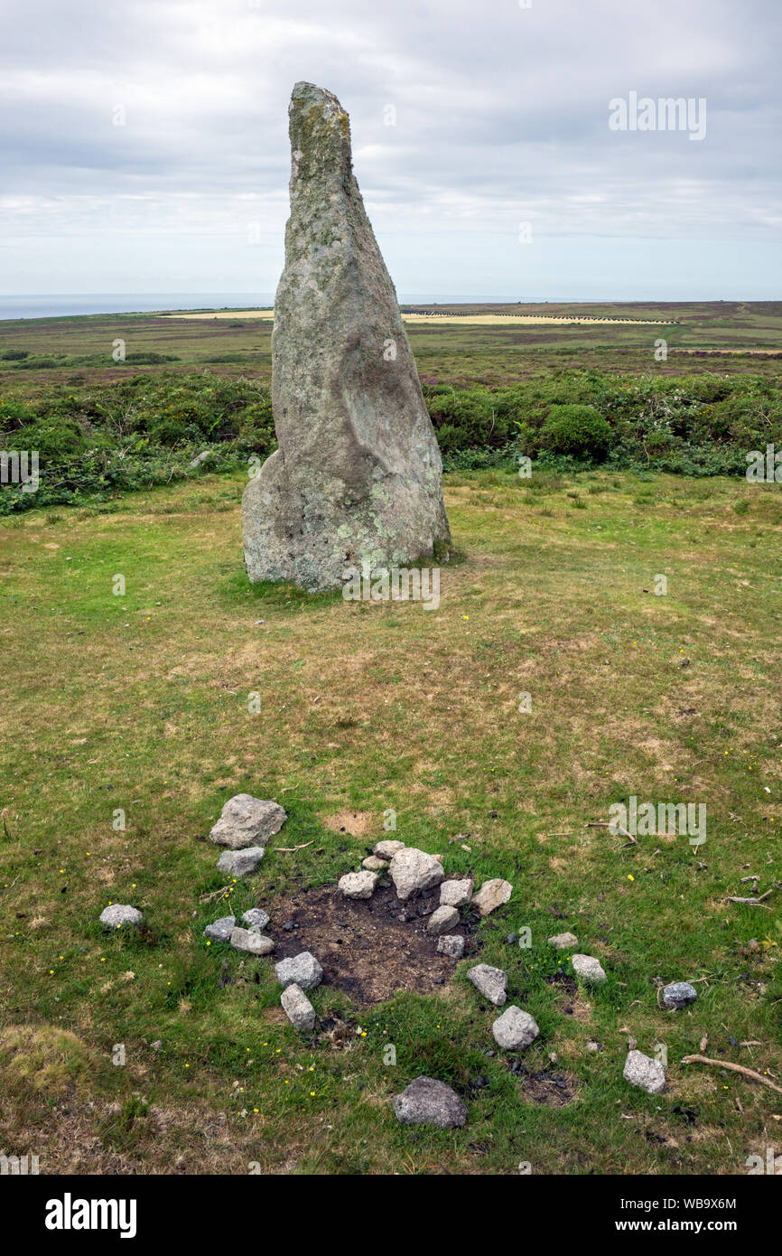 Vandalism/Fire Damage at an Ancient Monument/Scheduled Monument Stock Photo