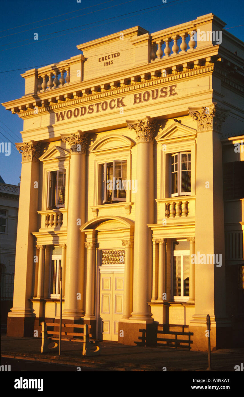 Woodstock House, built in 1915, rendered brick, Classic Revival Style