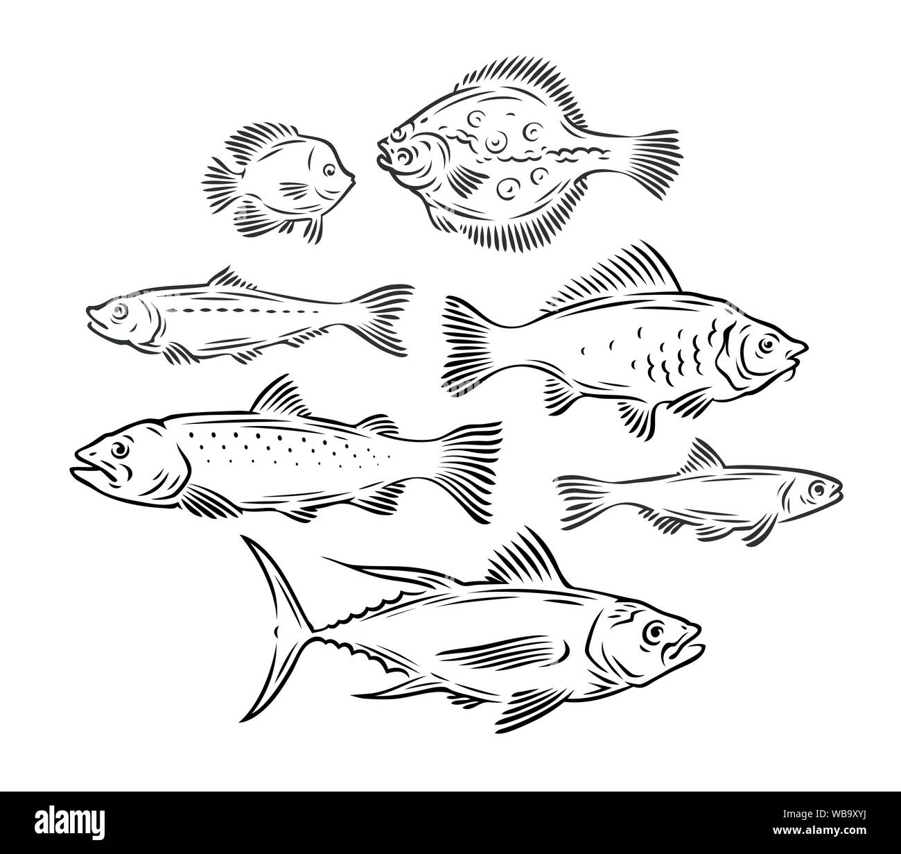 Fishy fish Stock Vector Images - Alamy