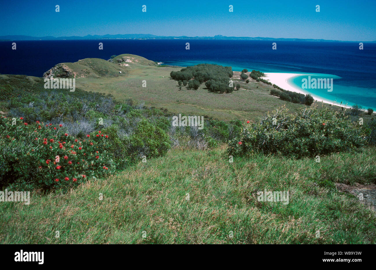 Northern beaches of Humpy Island, protected from southeasterly winds