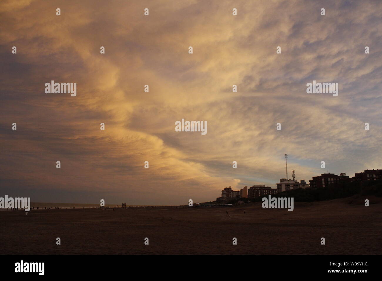 Waves in the clouds, San Clemente del Tuyu, Buenos Aires, Argentina Stock Photo