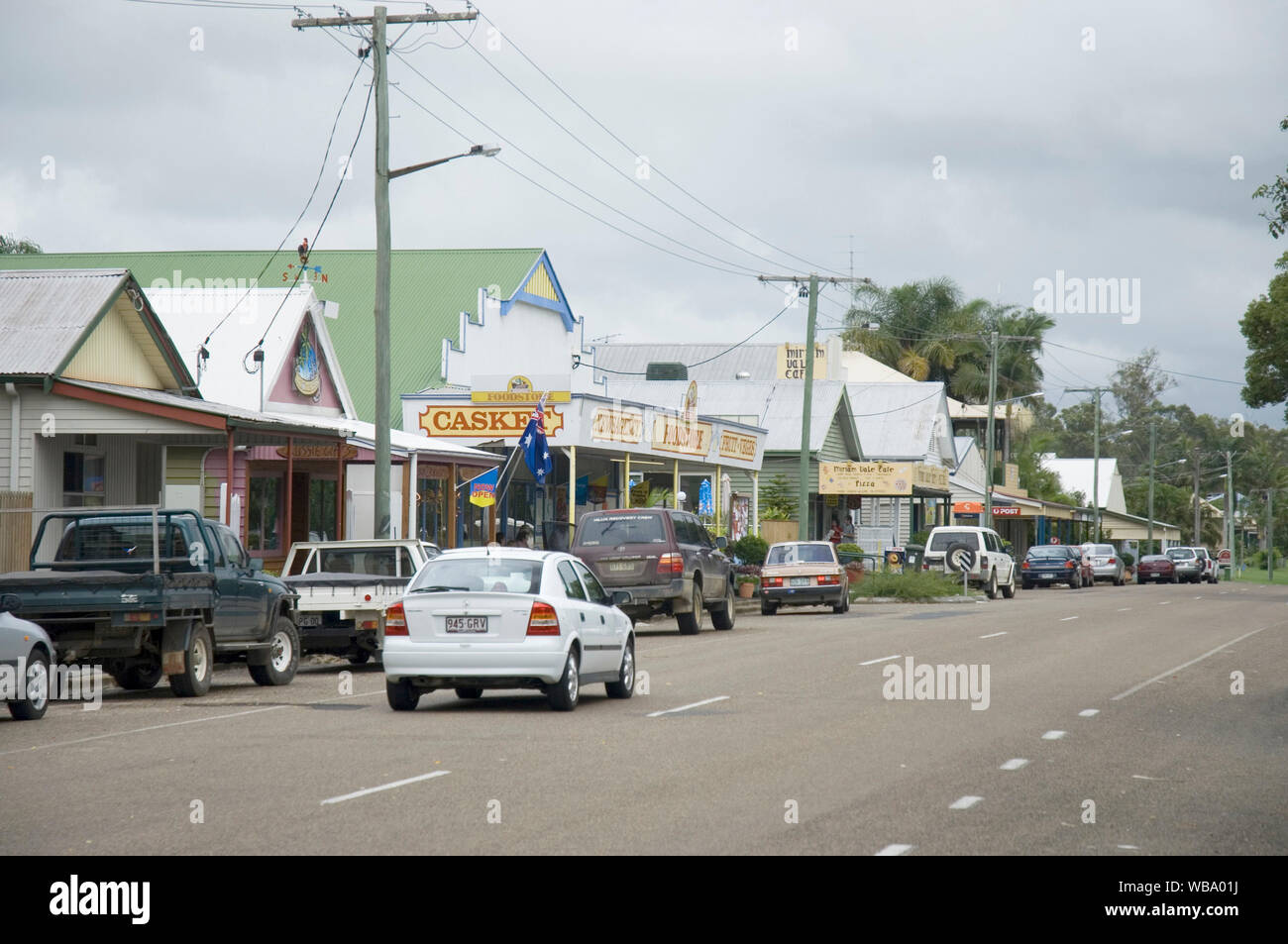 Town of Miriam Vale, on the Bruce Highway. Queensland, Australia Stock