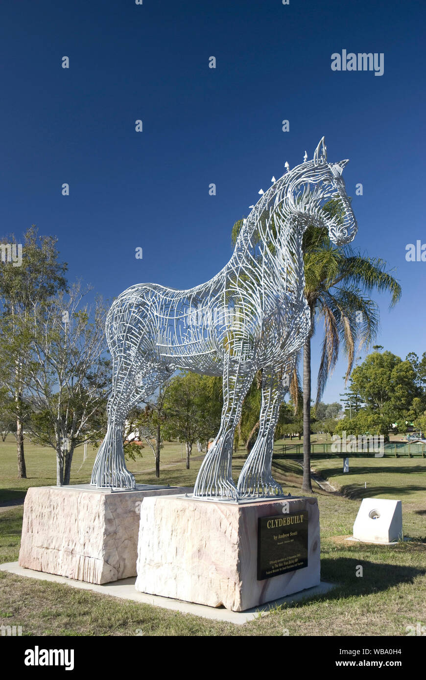 Statue of Clydesdale horse, commemorating its contribution in Australia