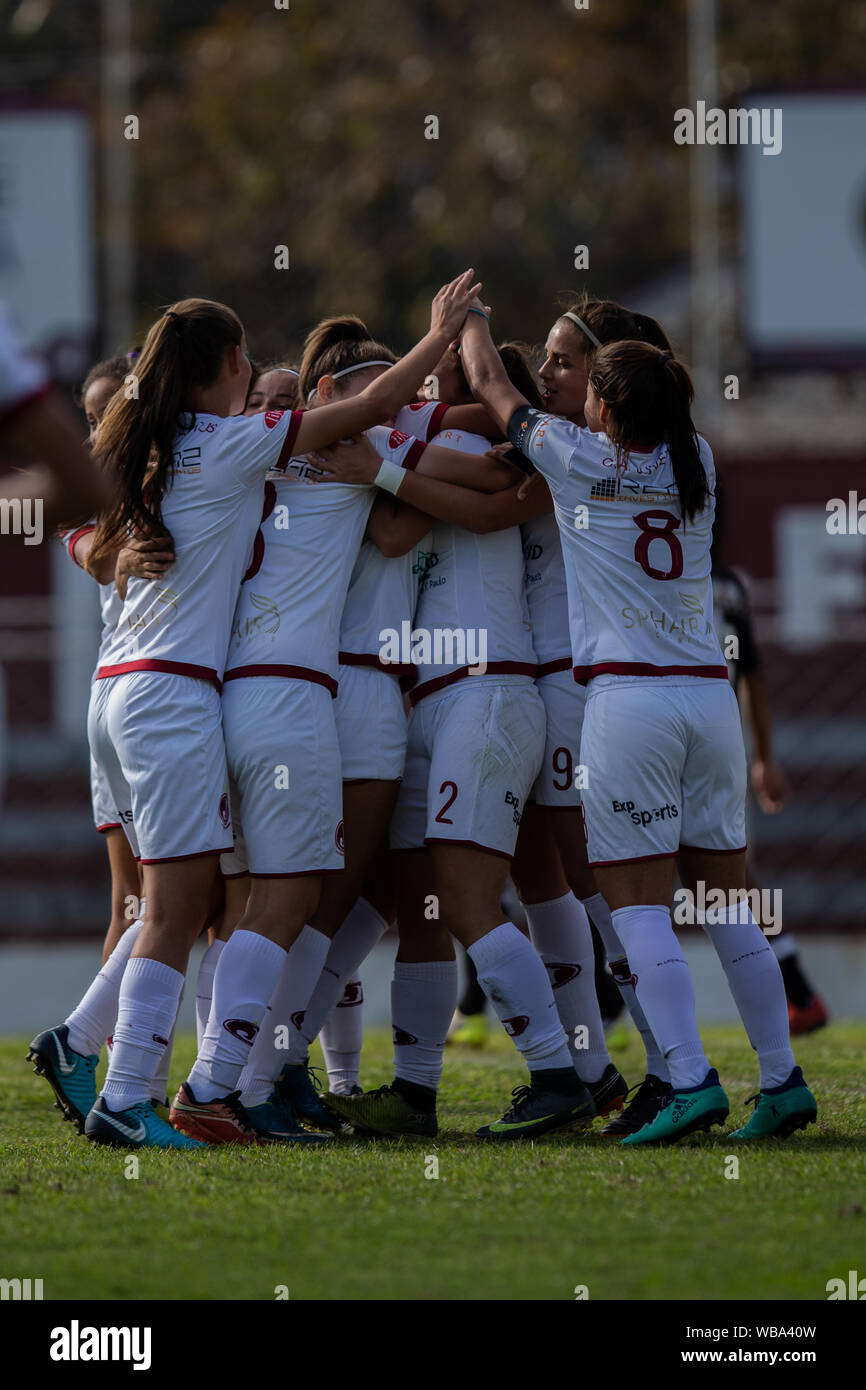 SÃO PAULO, SP - 25.08.2019: JUVENTUS X PONTE PRETA FUTEBOL FEMININO -  Paulista Women's Cionshonship - Juventus wins Ponte Preta 1-0 on Sunday  afternoon, 25 August. The was scored by Renata, one