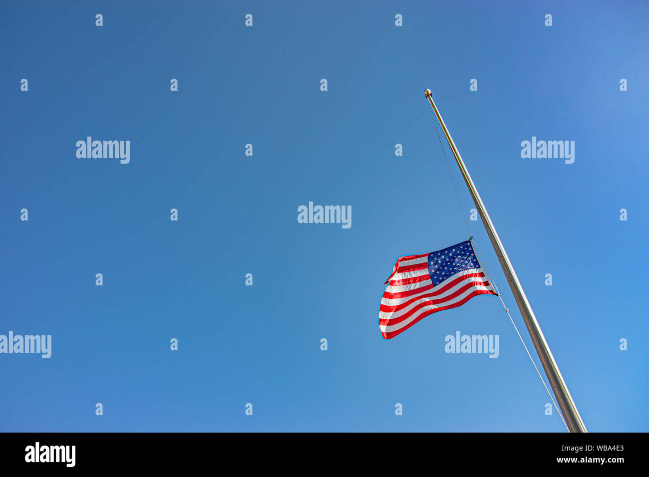 American flag at halfstaff Stock Photo Alamy