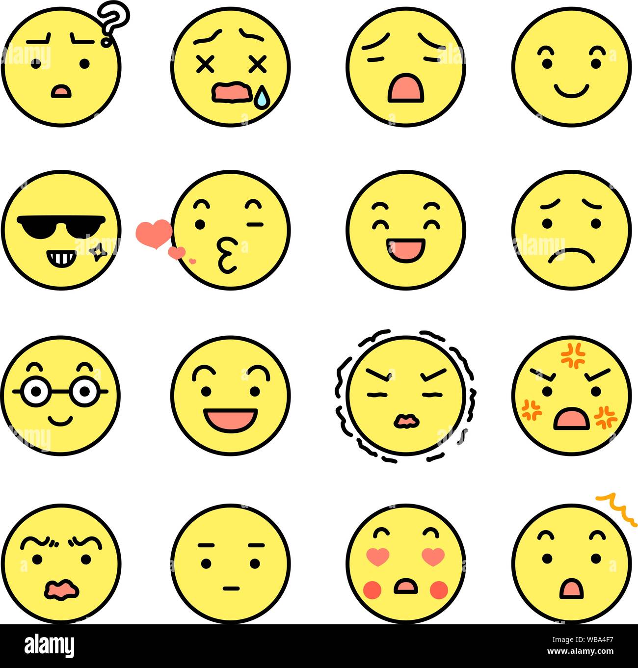 This is a illustration of Round emoticon icon Stock Vector Image & Art ...