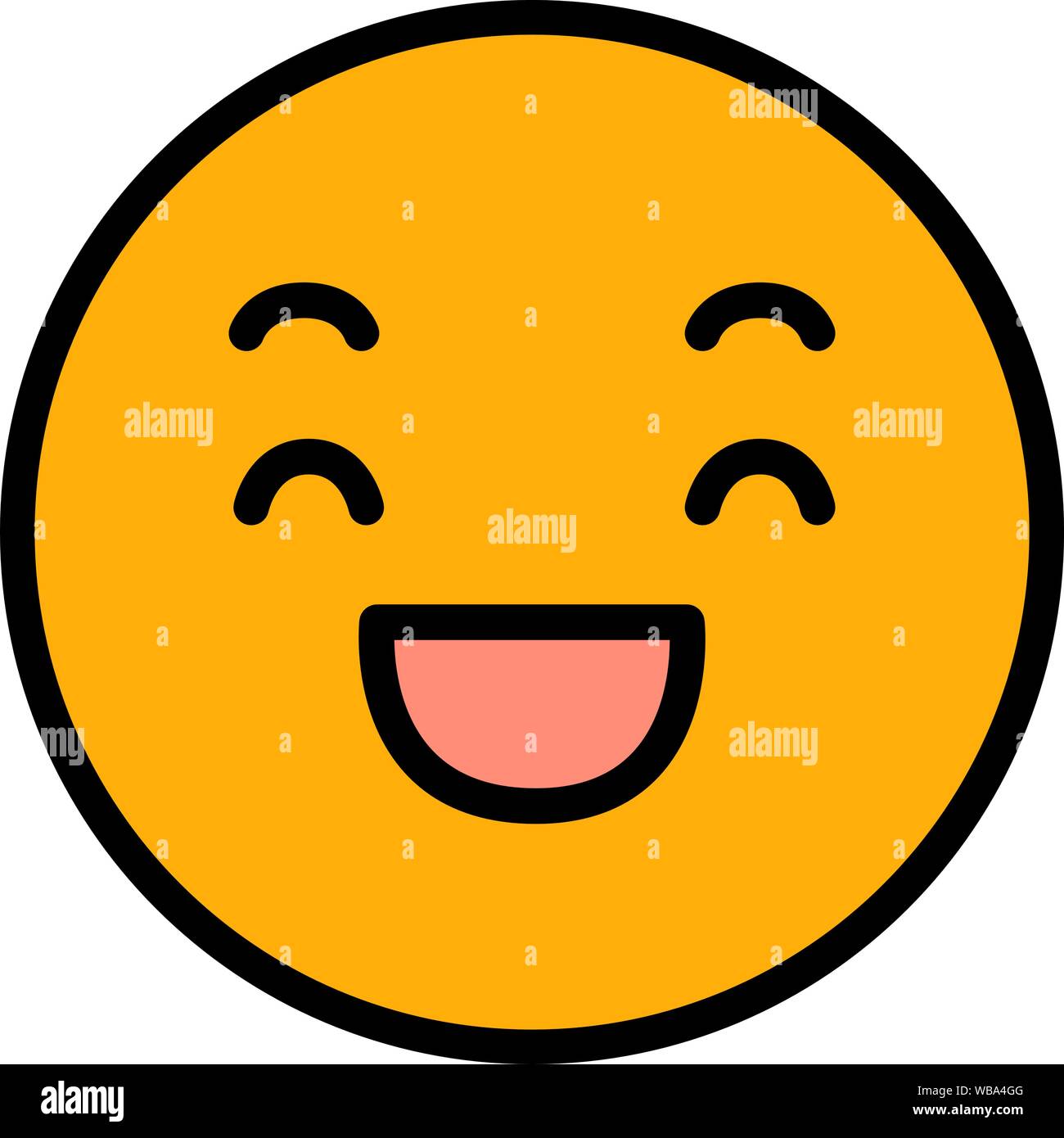 This is a illustration of Round emoticon icon Stock Vector Image & Art ...