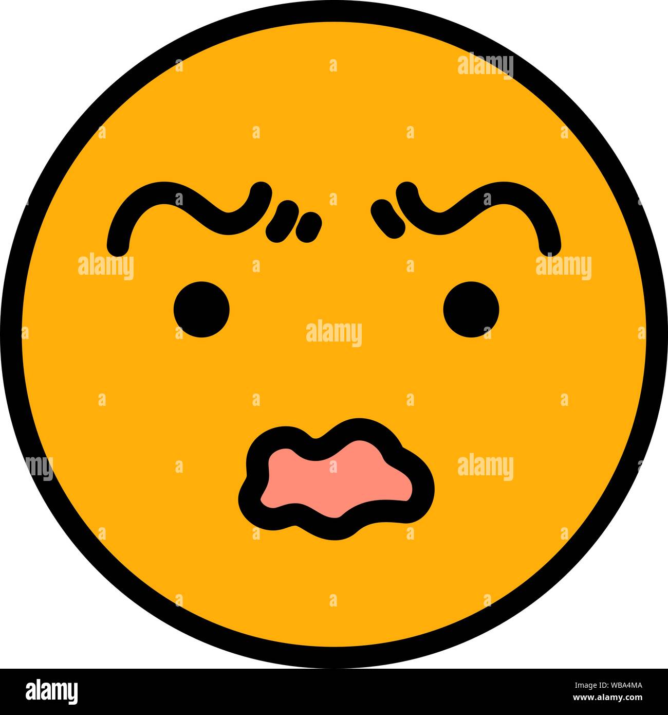 Round emoticon Stock Vector Images - Alamy