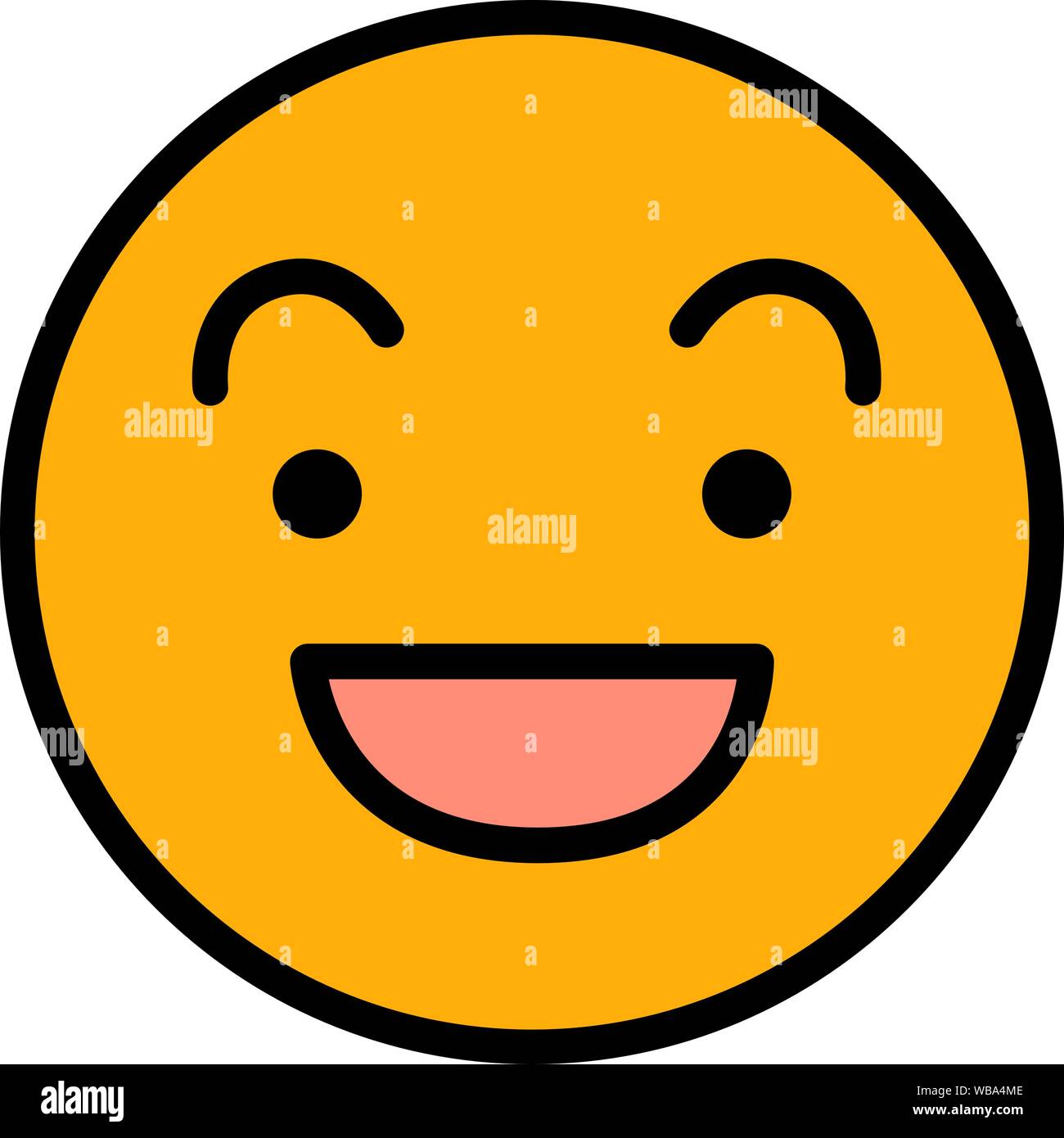 This is a illustration of Round emoticon icon Stock Vector Image & Art ...