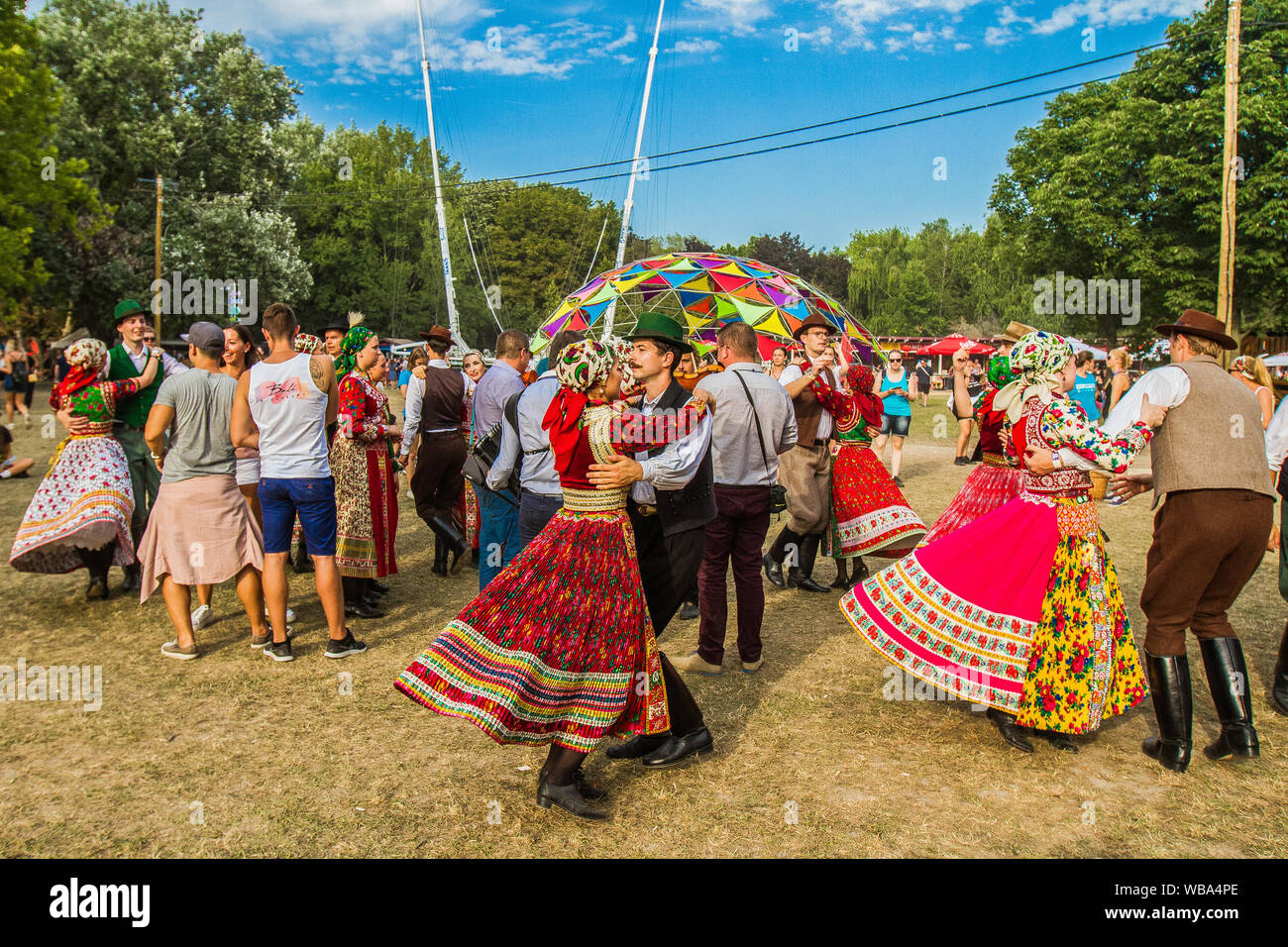 Budapest, Hungary. 10th Aug, 2019. The crowd during the Sziget Festival