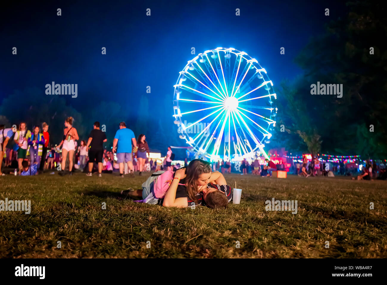 Budapest, Hungary. 09th Aug, 2019. Nightlife from Sziget Festival (Photo by Luigi Rizzo/Pacific Press) Credit: Pacific Press Agency/Alamy Live News Stock Photo
