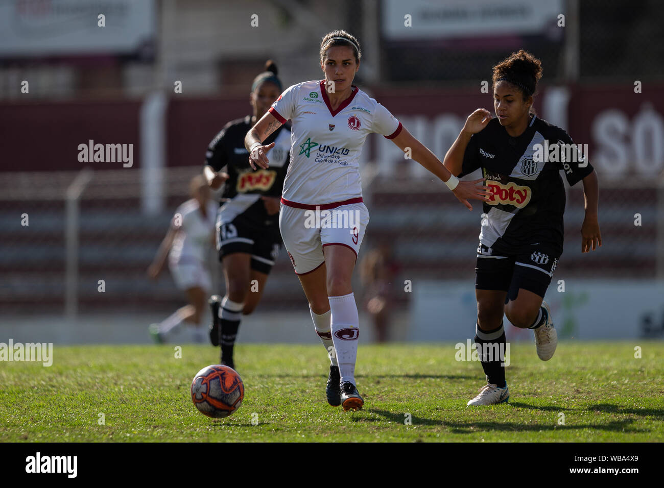 SÃO PAULO, SP - 25.08.2019: JUVENTUS X PONTE PRETA FUTEBOL FEMININO -  Women's Paulista Championship - Juventus wins Ponte Preta (Renata, number  2, featured) by 1-0 on Sy afternoon, 25 August. The