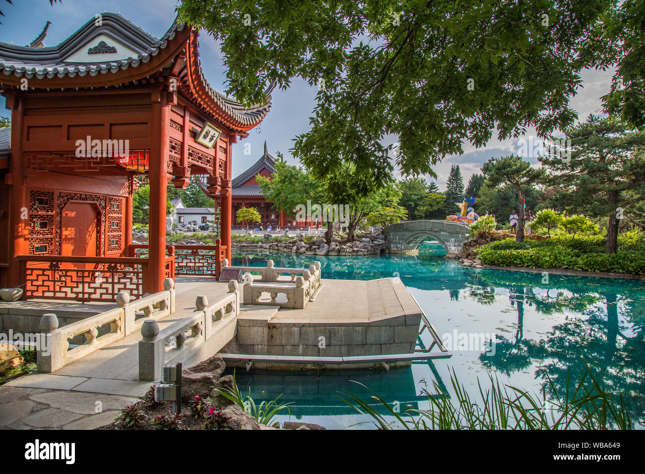 Botanical Gardens views in Montreal in Canada Stock Photo Alamy