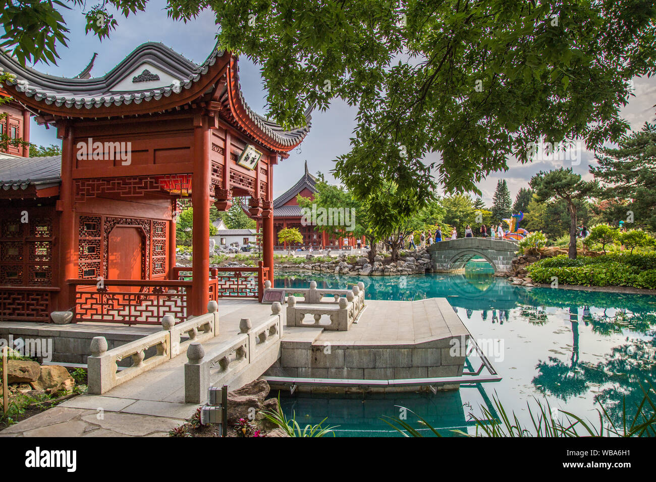 Botanical Gardens views in Montreal in Canada Stock Photo Alamy