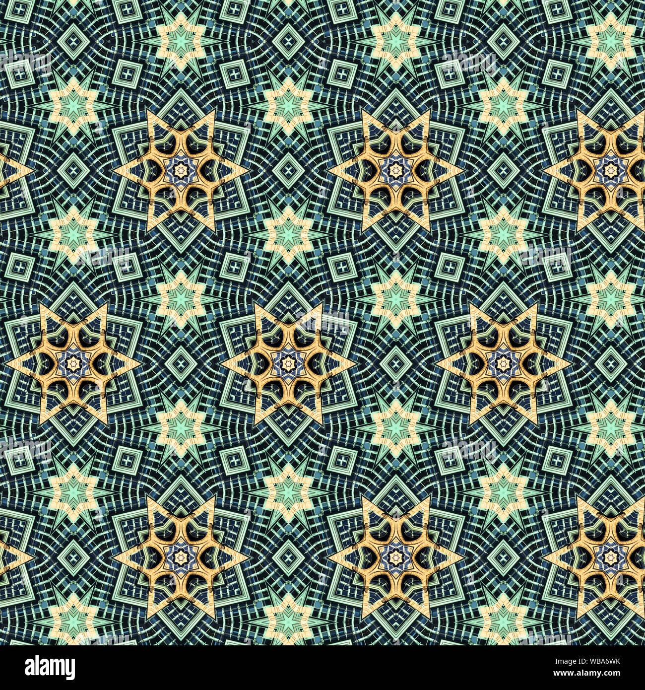 Interesting shapes and colors create a symmetrical design pattern that ...