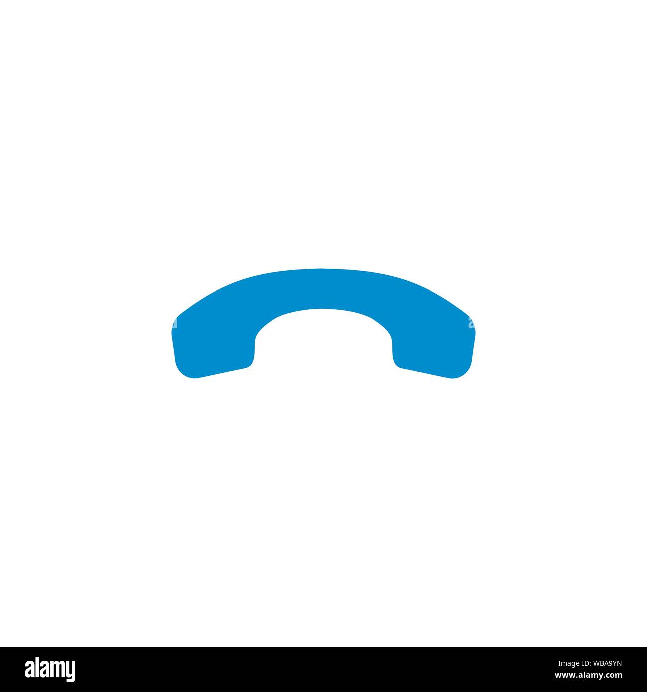 Handset related vector glyph icon. Stock Vector