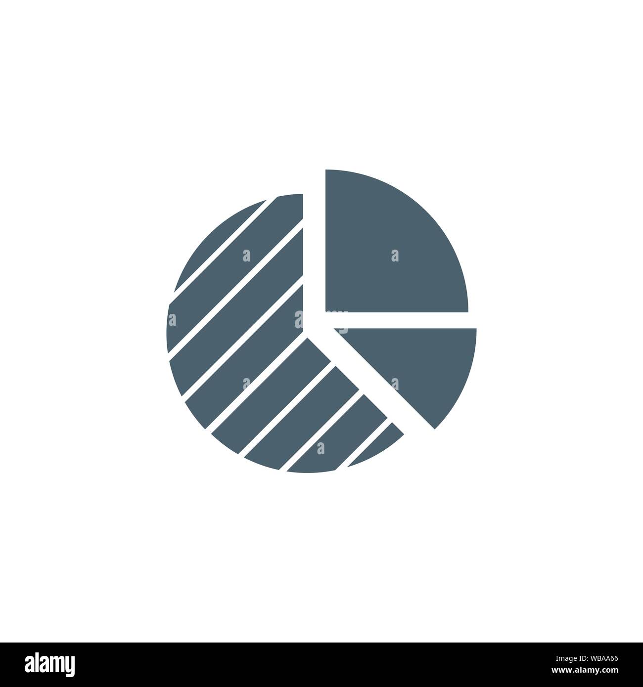 Pie Chart related vector glyph icon. Stock Vector