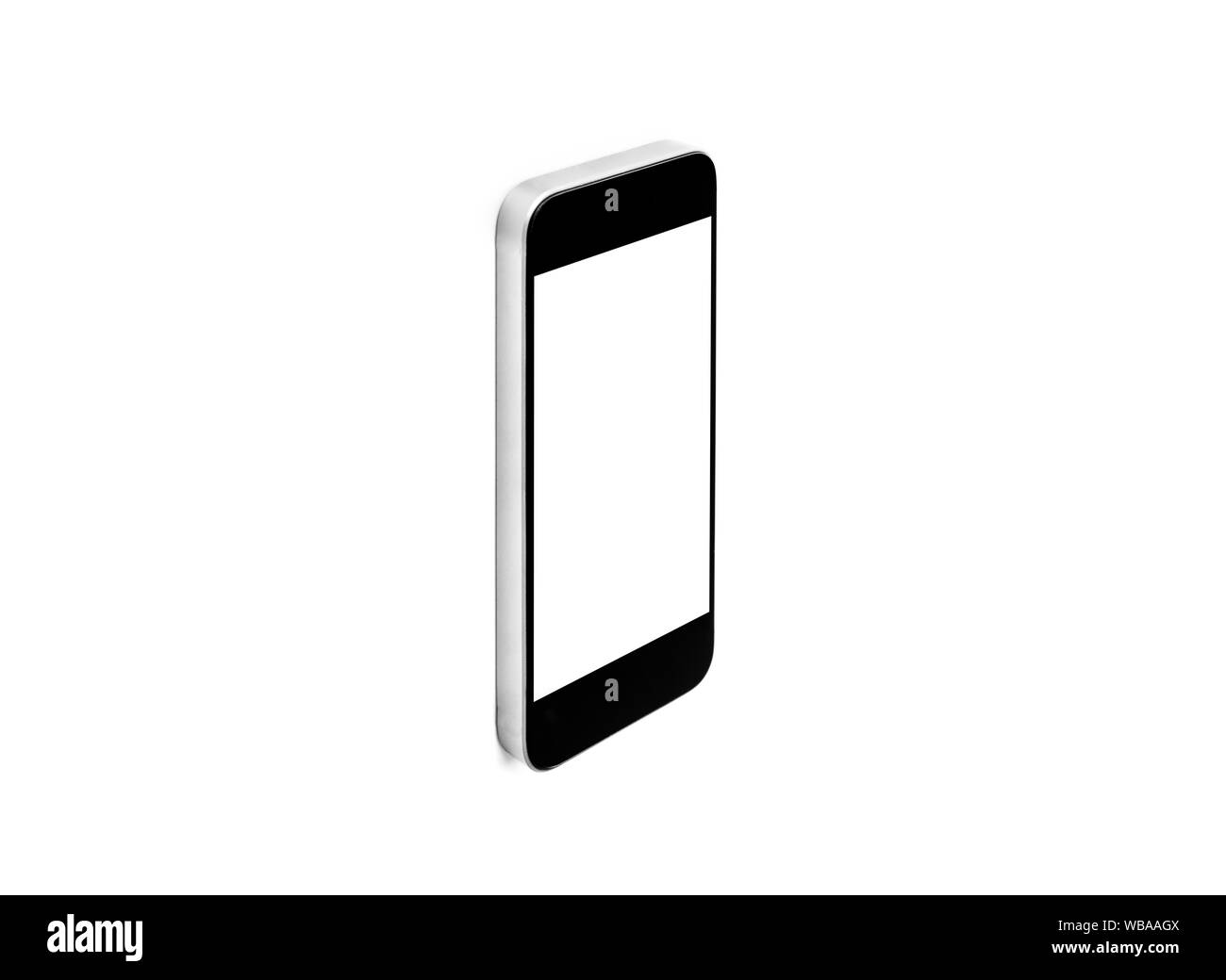 Mobile smart phone, isolated on white background Stock Photo