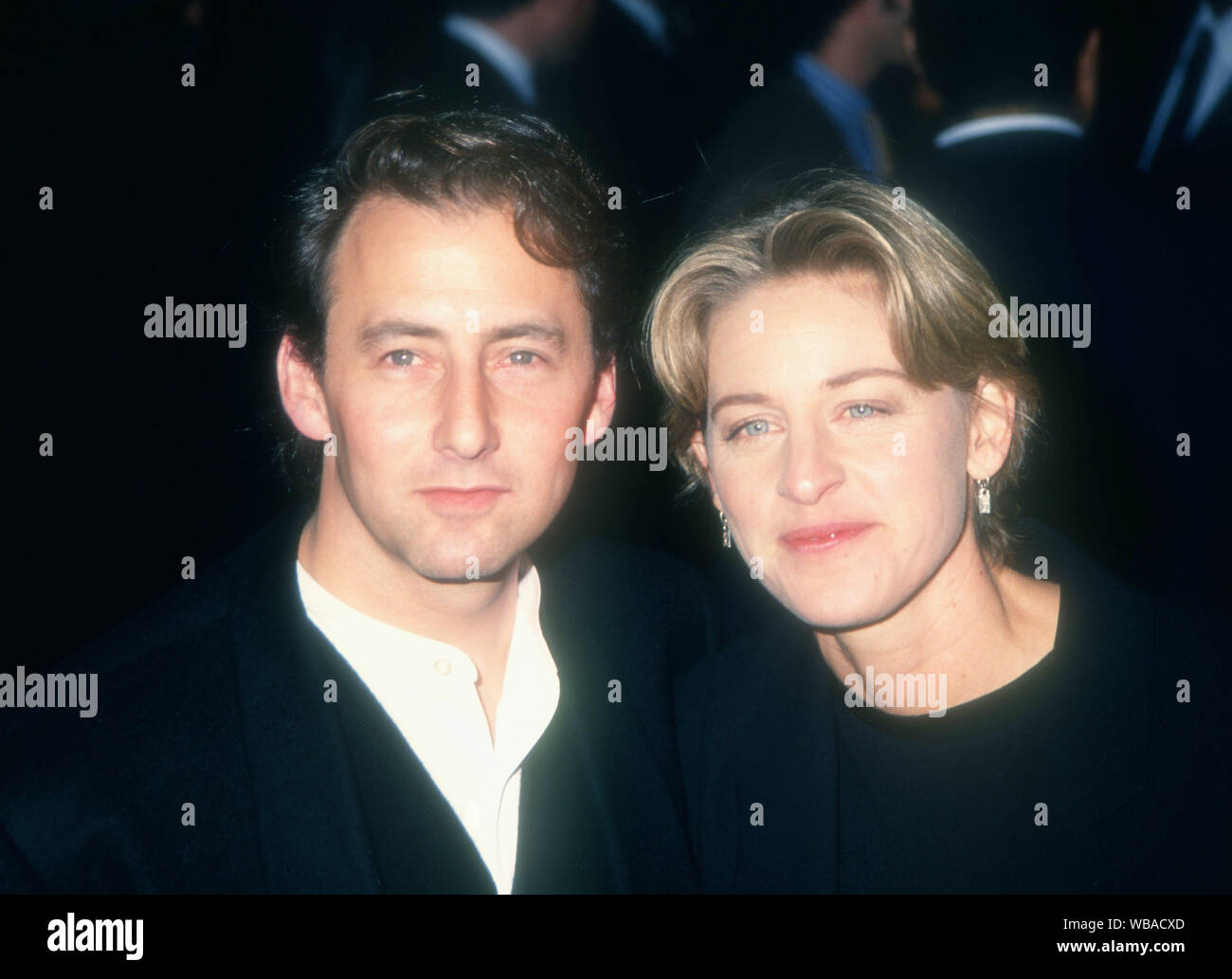 Westwood, California, USA 9th November 1994 Actor Arye Gross and comedian Ellen  DeGeneres attend Warner Bros. Pictures World Premiere of 'Interview With  The Vampire: The Vampire Chronicles' on November 9, 1994 at