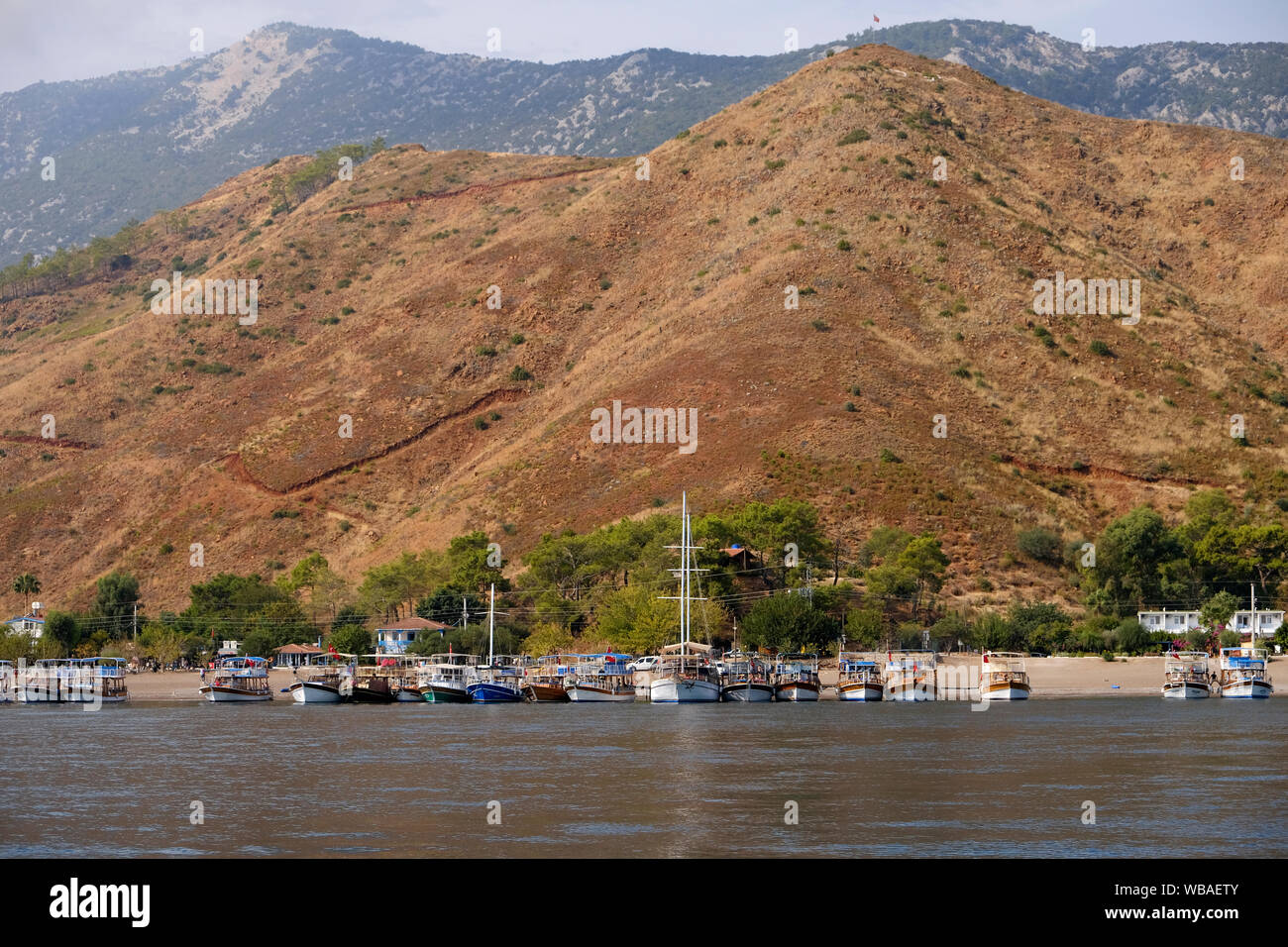 adrasan (Antalya-Turkey)  view from the sea after the fire 5 years ago Stock Photo