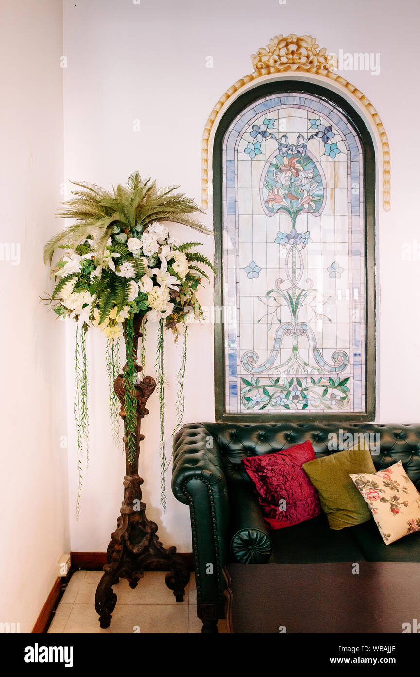 Mar 7 2014 Bangkok Thailand Old Vintage House Interior With