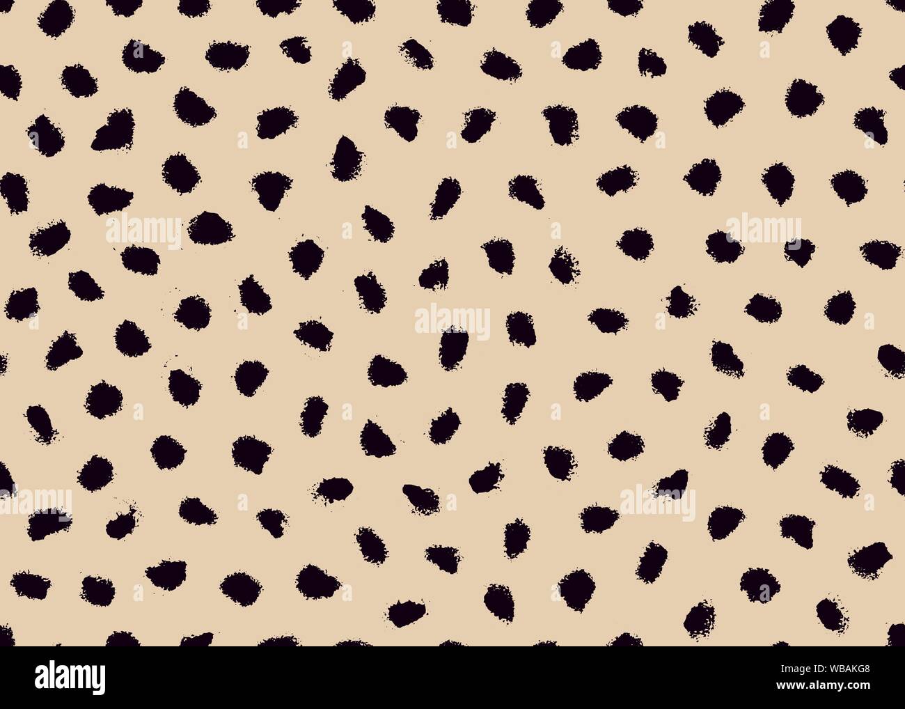 Cheetah skin pattern design. Cheetah spots print vector illustration background. Wildlife fur skin design illustration for print, web, home decor, fas Stock Vector