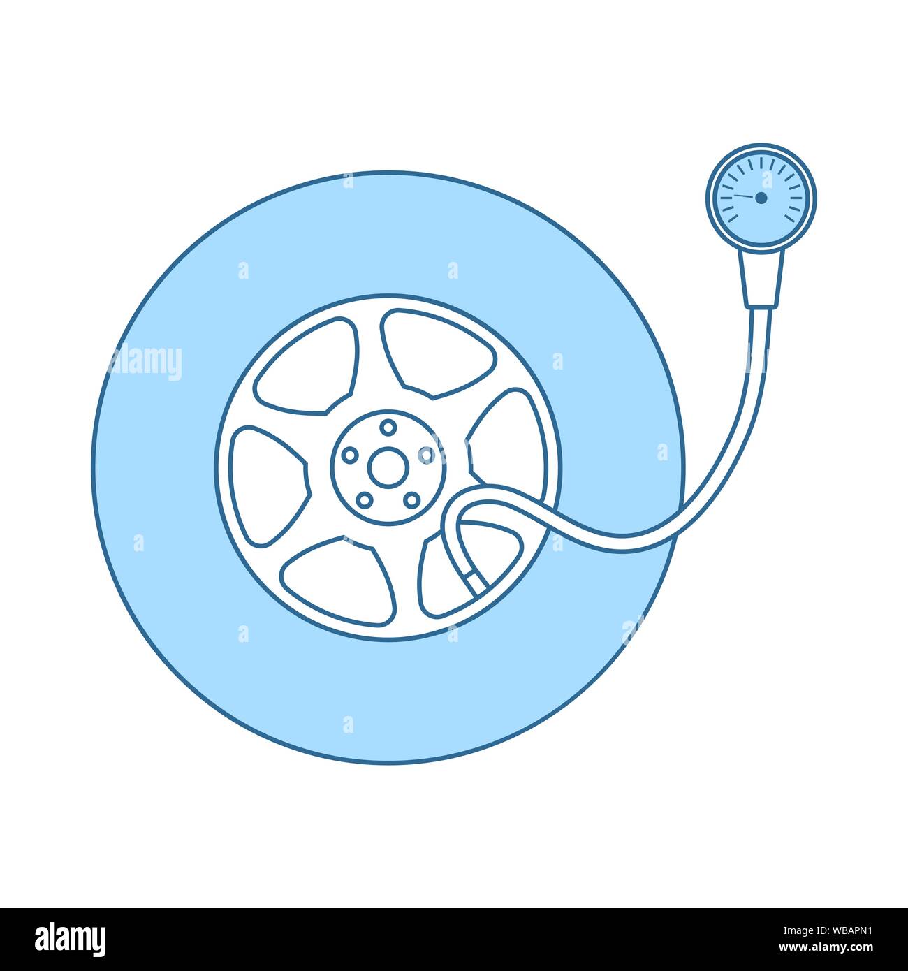Tyre tire pressure gauge gage Cut Out Stock Images & Pictures - Alamy