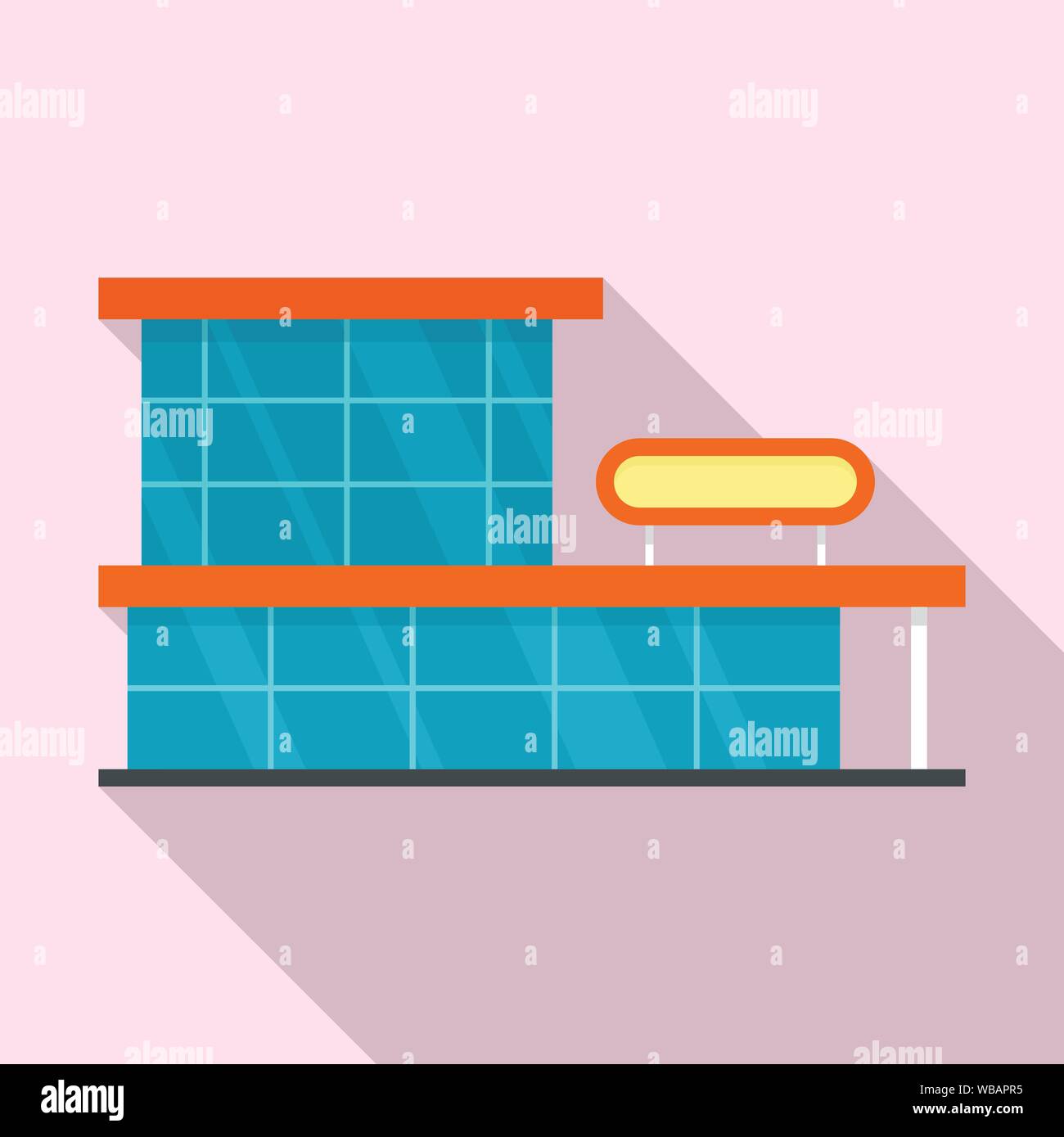 Storefront mall icon. Flat illustration of storefront mall vector icon ...