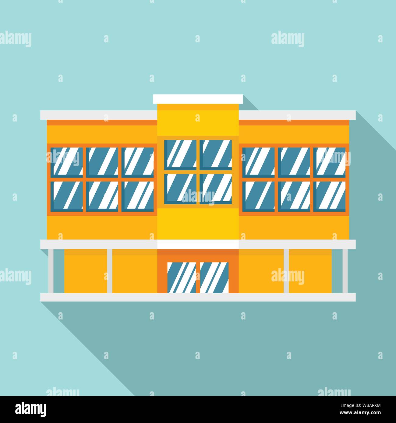 Shopping mall icon. Flat illustration of shopping mall vector icon for ...