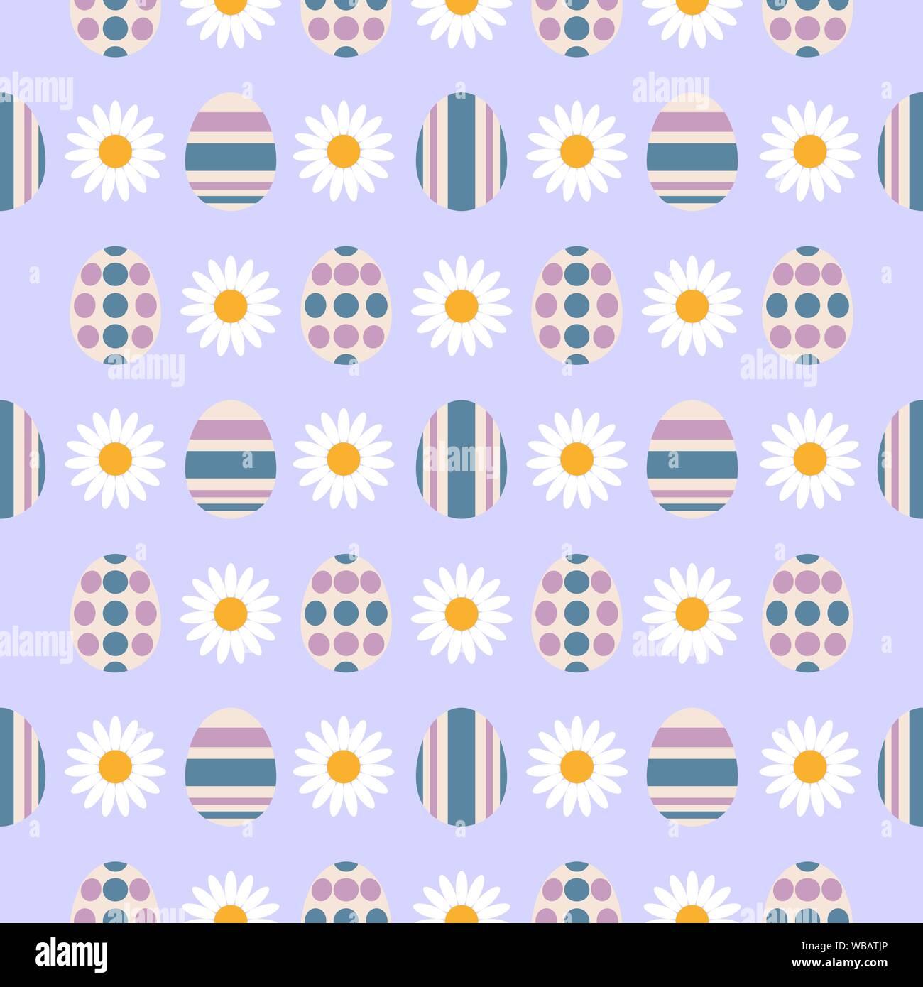 Seamless pattern with Easter eggs. Ordered ornament. Vector illustration EPS10 Stock Vector