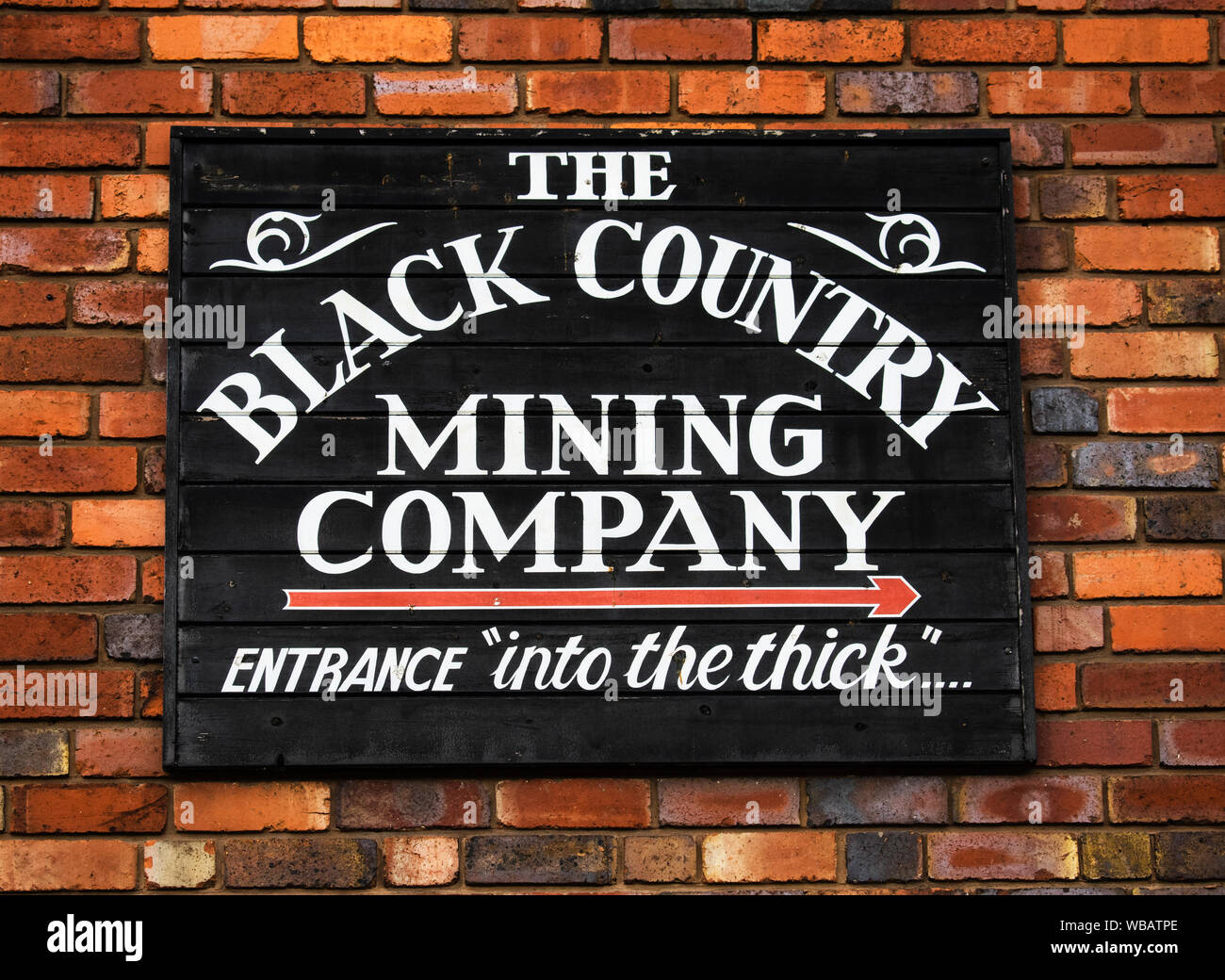 Entrance sign at The Black Country Museum Stock Photo