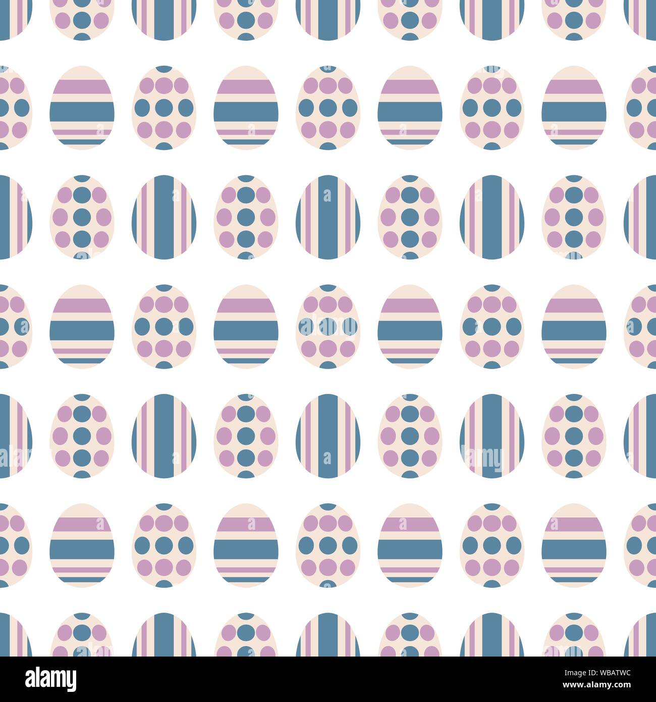 Seamless pattern with Easter eggs. Ordered ornament. Vector illustration EPS10 Stock Vector