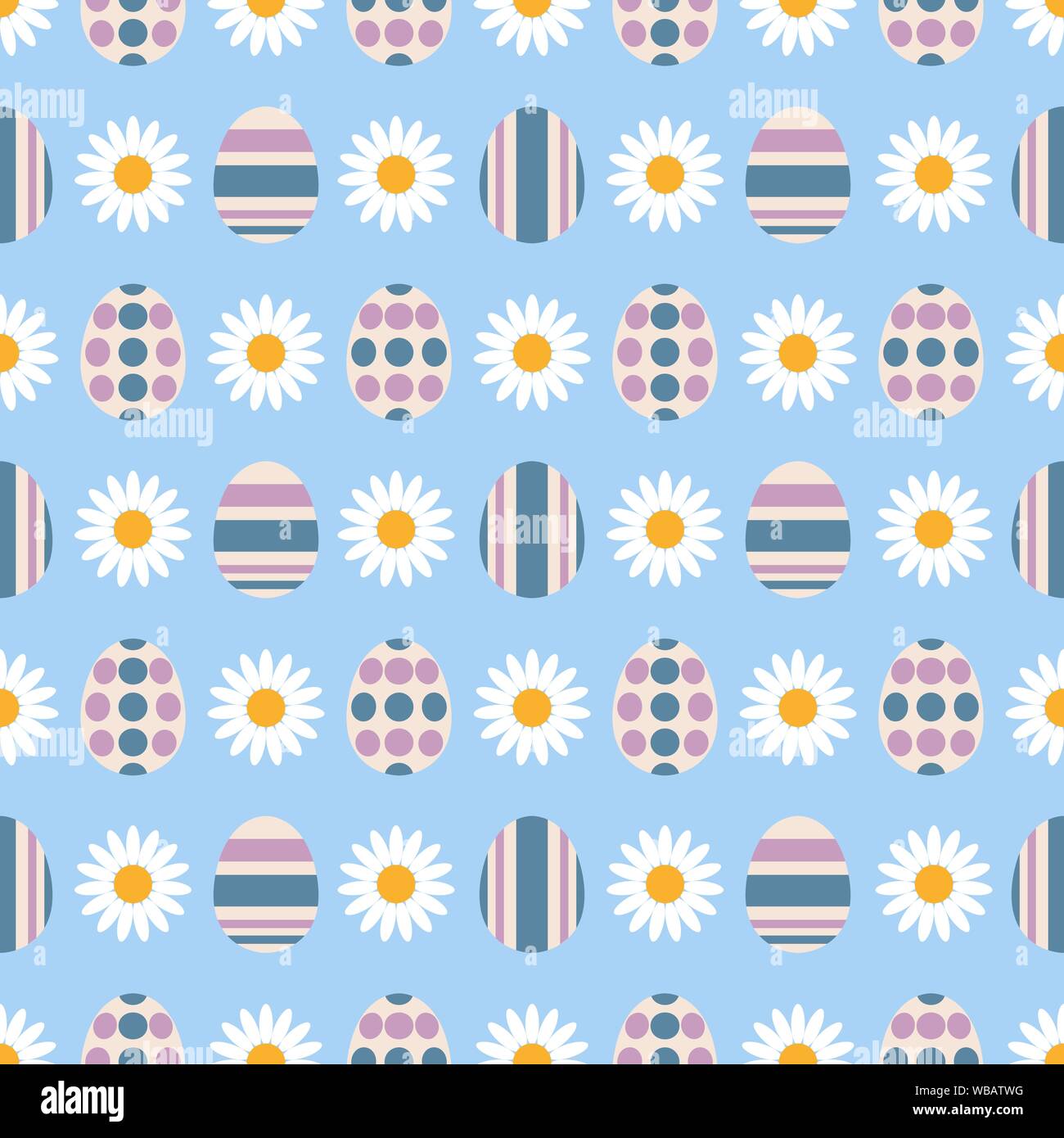 Seamless pattern with Easter eggs. Ordered ornament. Vector illustration EPS10 Stock Vector