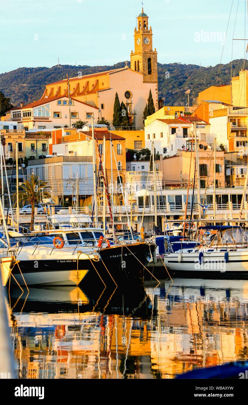Barcelona. Spain. El Maresme. El Masnou. El Masnou is a municipality in the province of Barcelona, Catalonia, Spain. It is situated on the coast Stock Photo