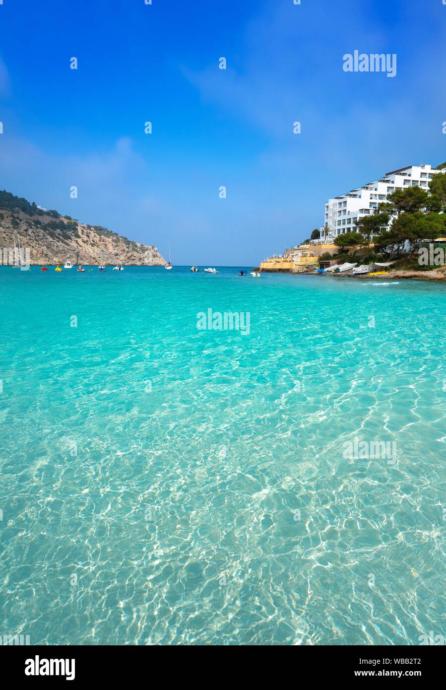 Ibiza Cala Llonga Beach In Santa Eulalia In Balearic Islands Of Spain Stock Photo Alamy