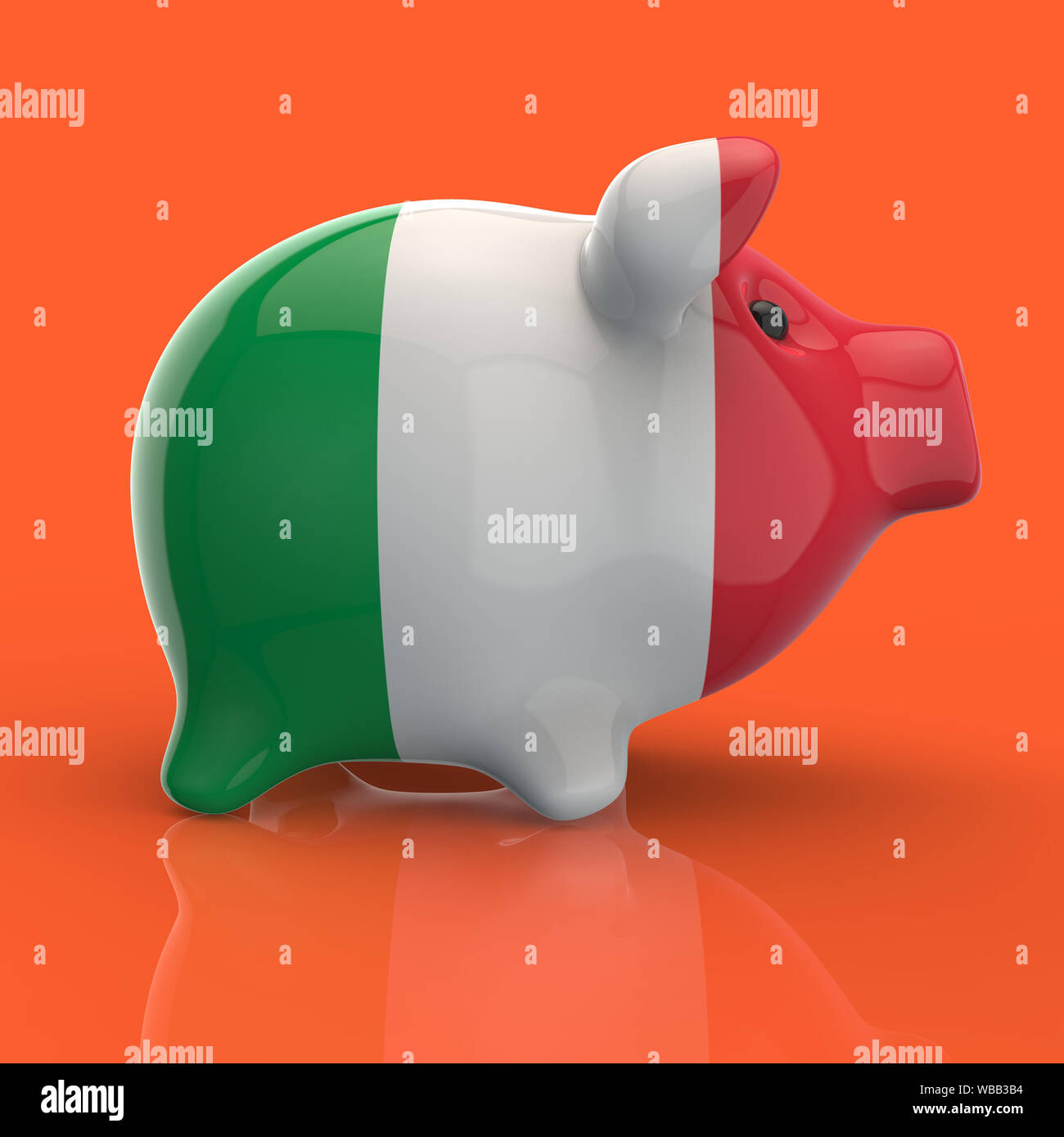 Piggy bank - 3D Illustration Stock Photo - Alamy