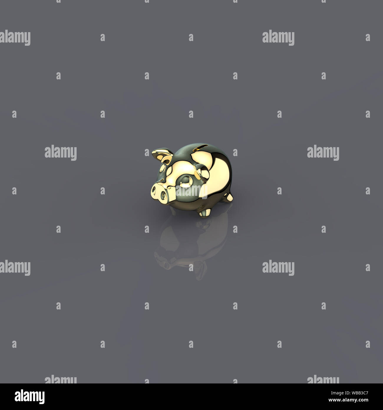 Piggy bank - 3D Illustration Stock Photo - Alamy